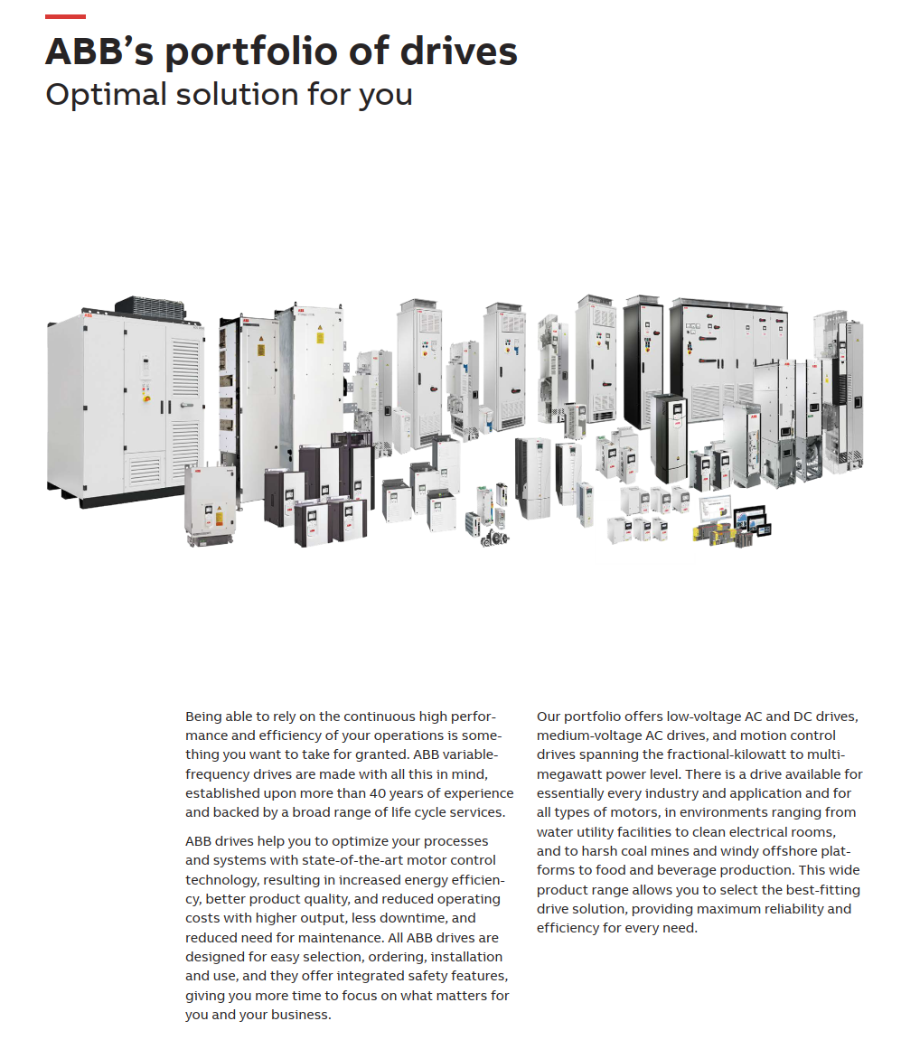 ABB IEC low voltage industrial inverters