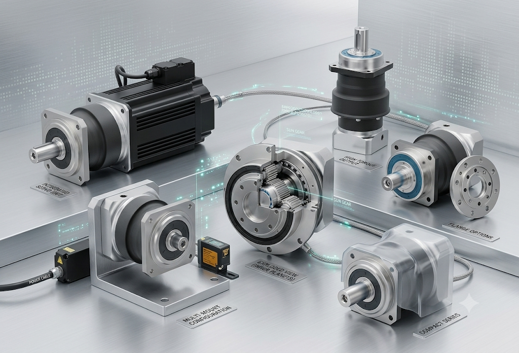 Neugart Planetary Gearboxes Designs and Sizes Table